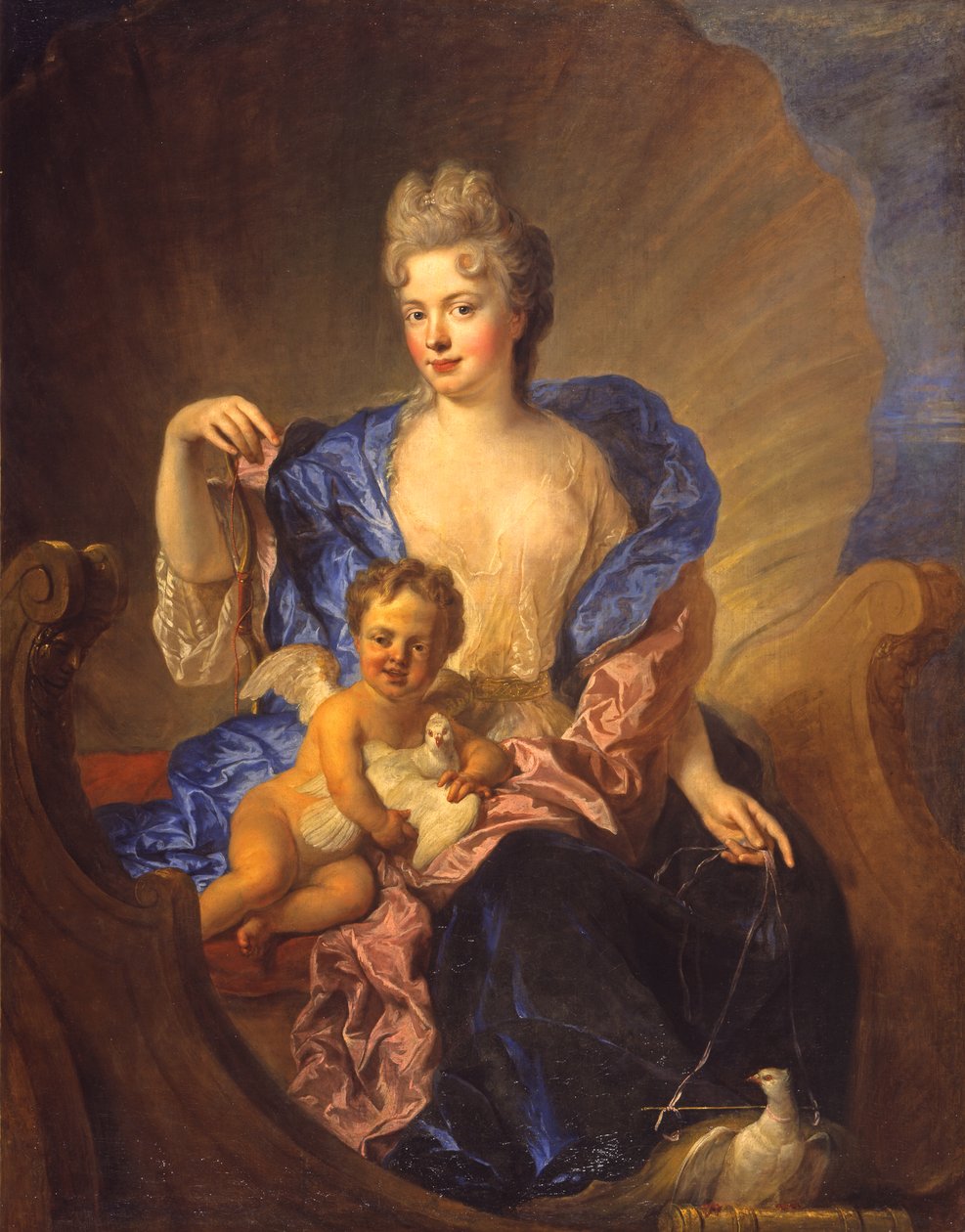 De gravin von Cosel en haar zoon als Venus en Cupido, circa 1712-1715 door Francois de Troy