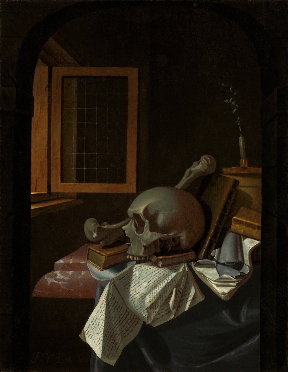 Vanitas stilleven door Francois van Daellen
