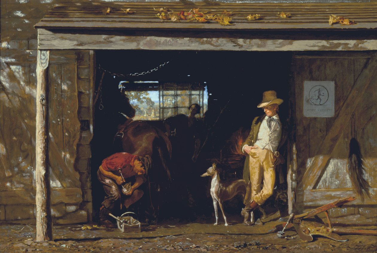 Vrije tijd en arbeid, 1858 door Frank Blackwell Mayer