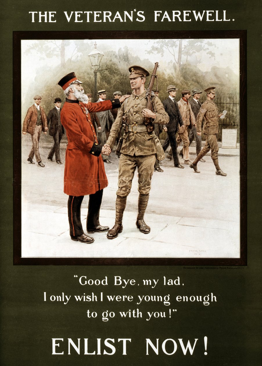 Het Afscheid van de Veteraan, 1914 door Frank Dadd