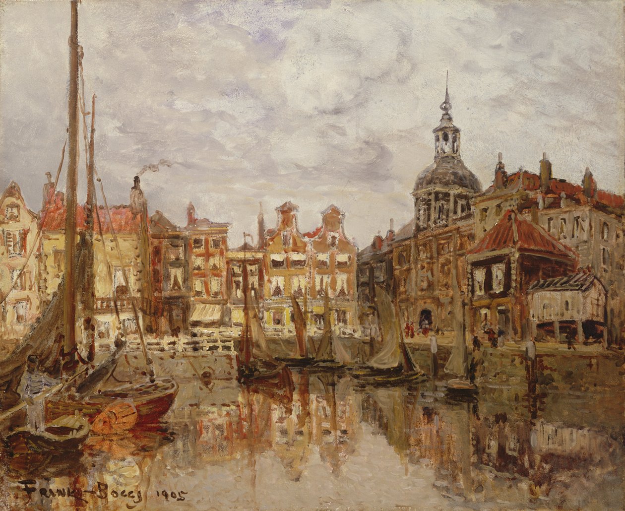 Een Haven, 1905 door Frank Myers Boggs