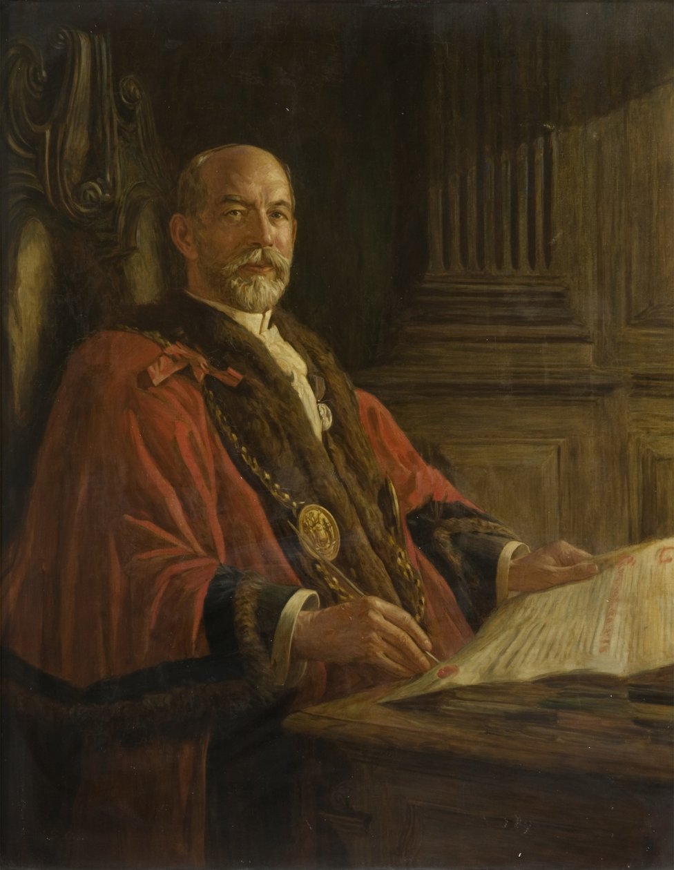 Portret van wethouder Robert Readhead door Frank Stanley Ogilvie