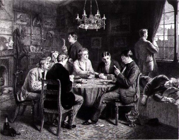 Dromerij - Een Stem van Ver Weg, gegraveerd door Robert W. Macbeth (1848-1910) uitgegeven door Thomas McLean door Frank (after) Dicksee