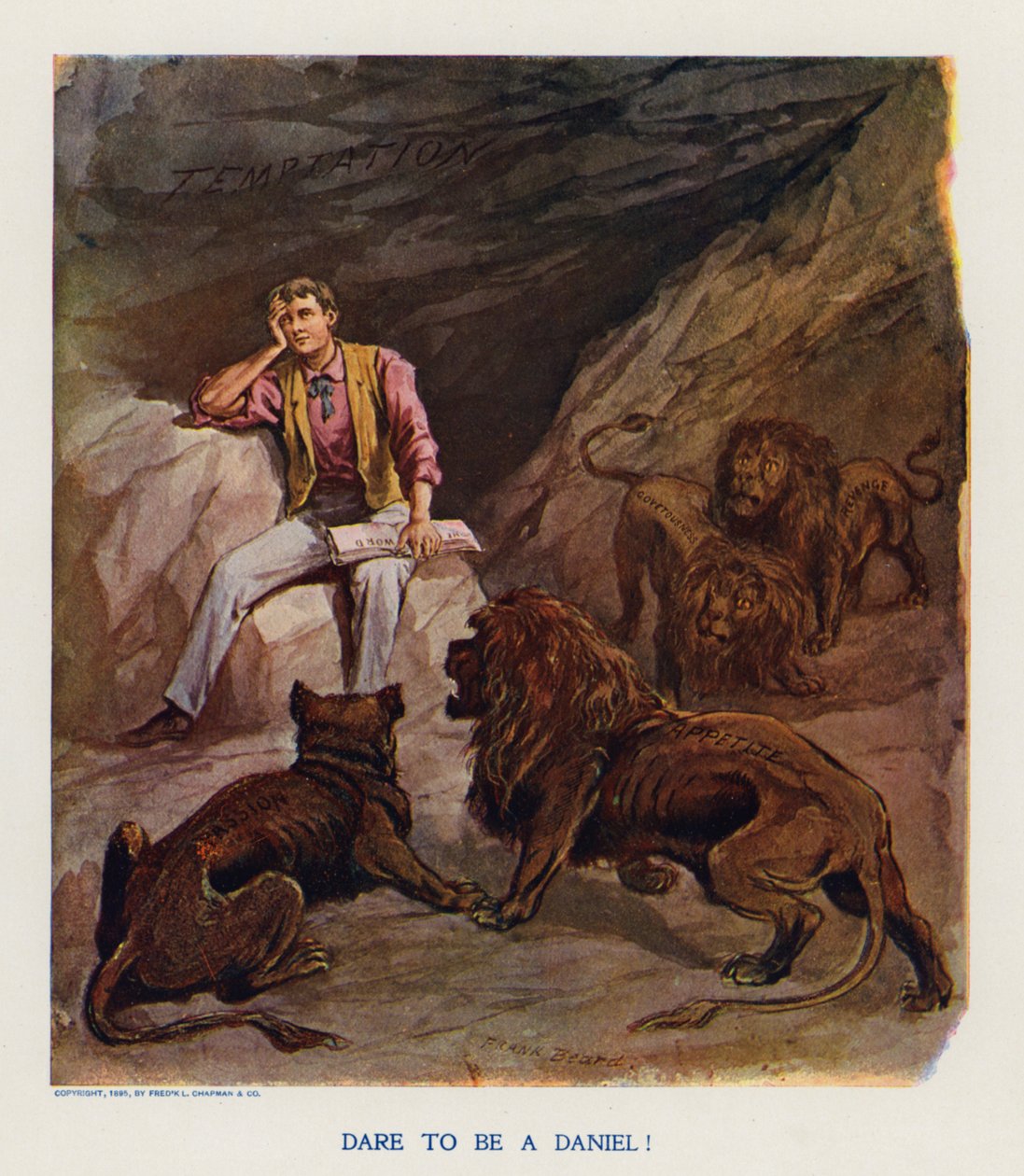 Durf een Daniël te zijn! (kleurenlitho) door Frank Beard