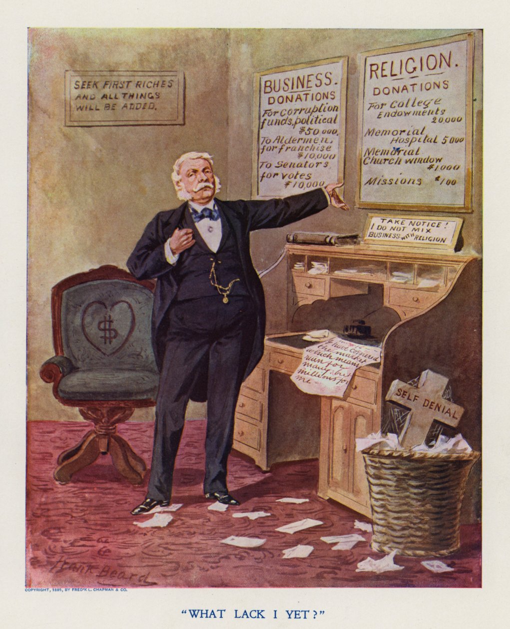 "Wat heb ik nog niet" (kleurenlitho) door Frank Beard