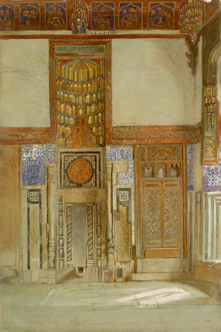 Interieur van het Huis van de Moefti Sheikh El Mahadi, Caïro door Frank Dillon