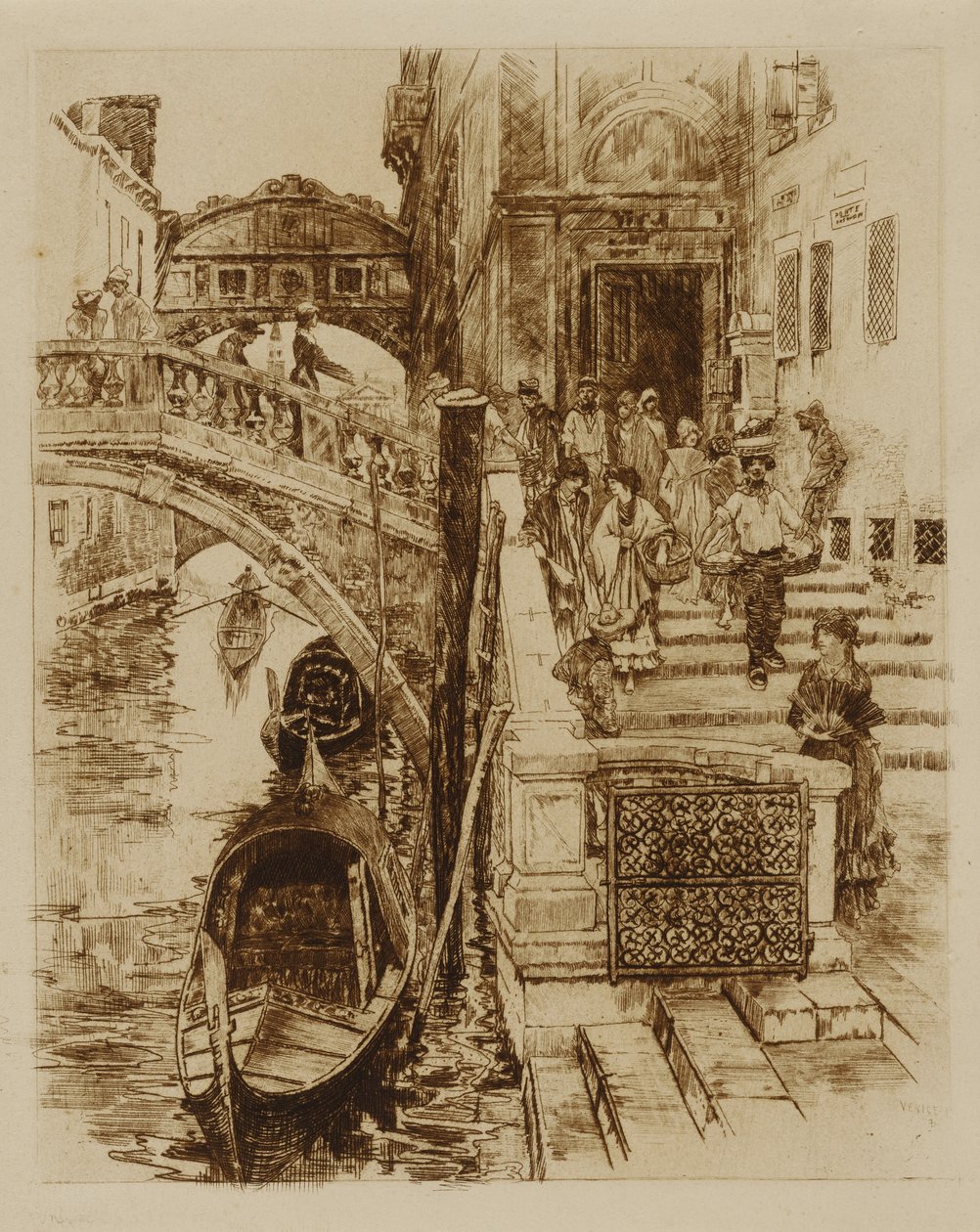 Brug der Zuchten, Venetië door Frank Duveneck