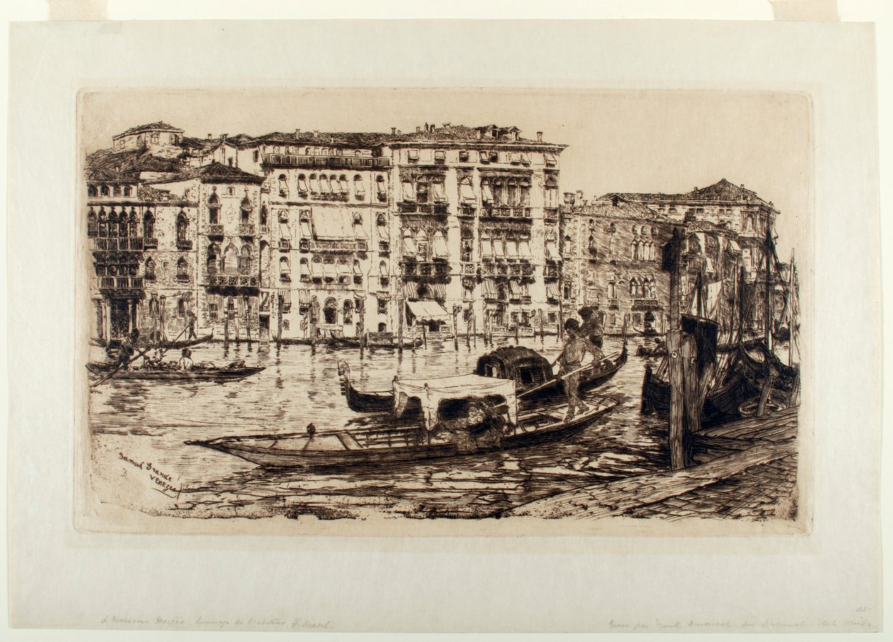 Canal Grande, Venetië door Frank Duveneck