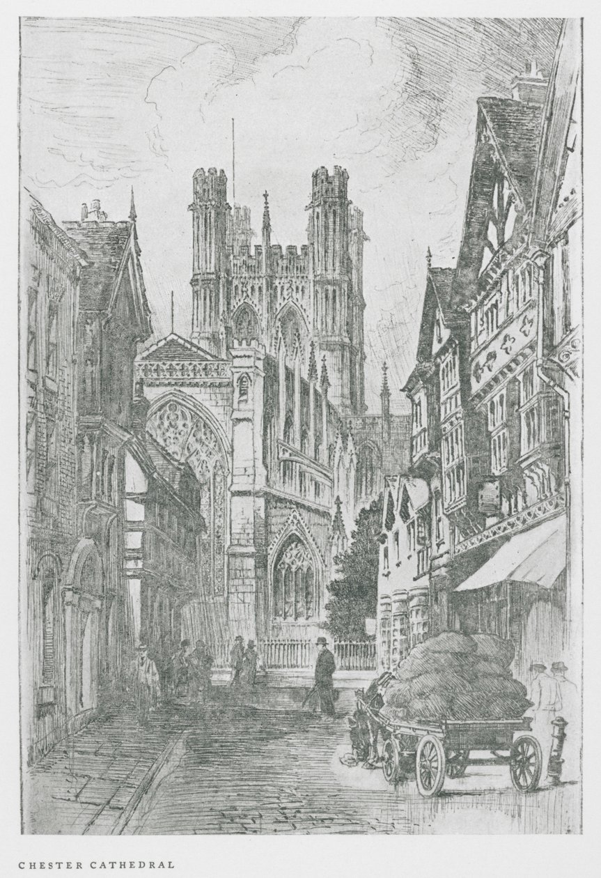Kathedraal van Chester (litho) door Frank Greenwood