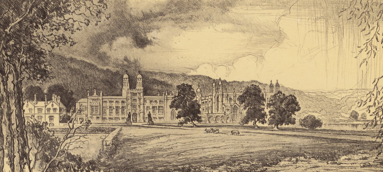 Stonyhurst College (litho) door Frank Greenwood