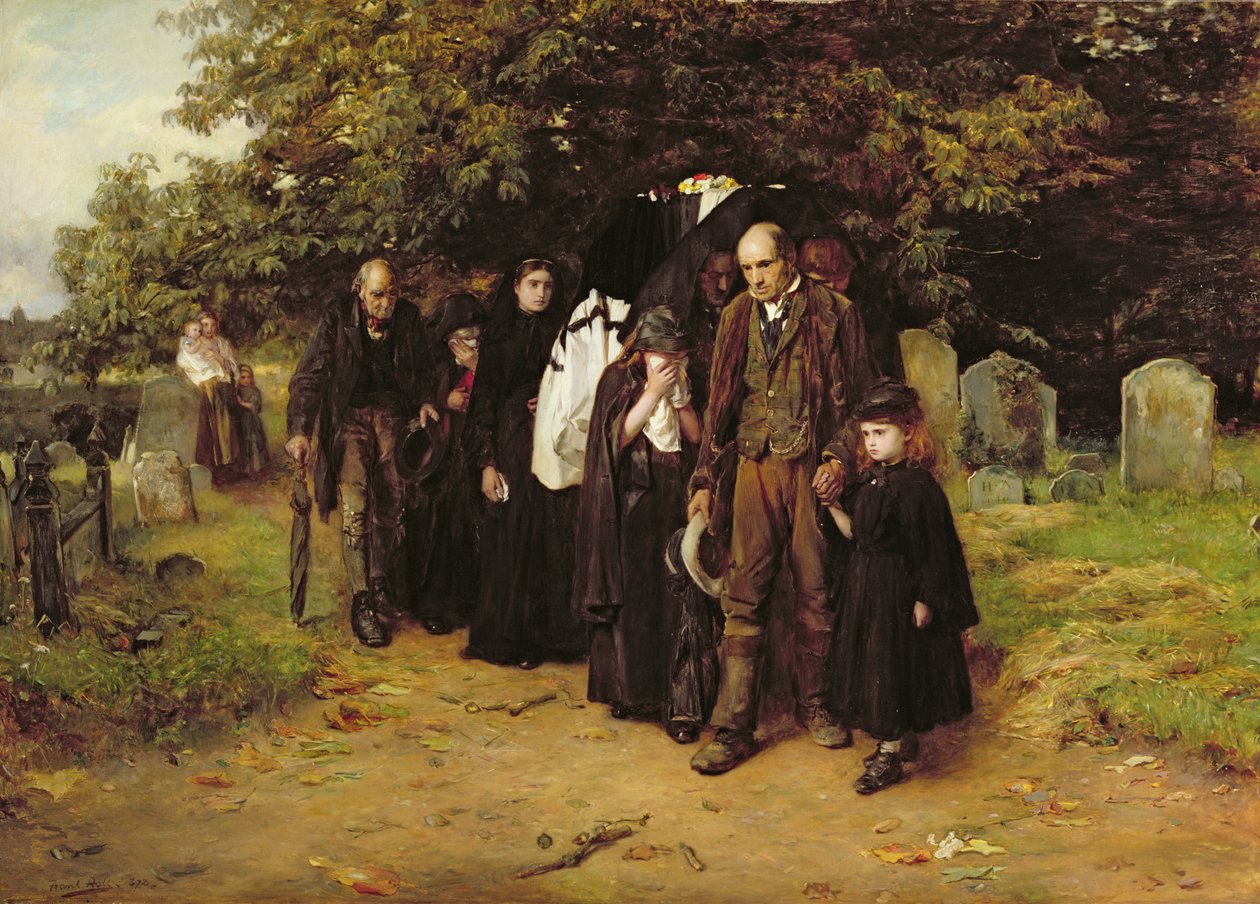 Ik ben de Opstanding en het Leven, of De Dorpsbegrafenis door Frank Holl