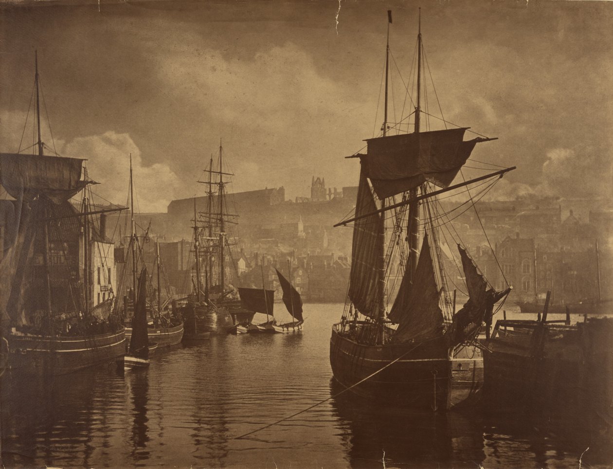 Het einde van de kade, Whitby door Frank Meadow Sutcliffe