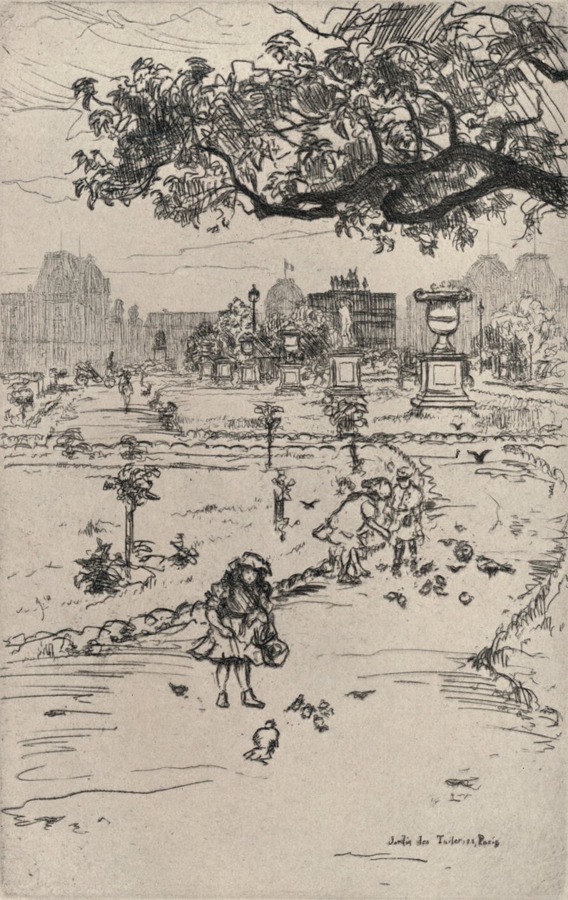 De Tuinen van de Tuilerieën, 1915 door Frank Milton Armington