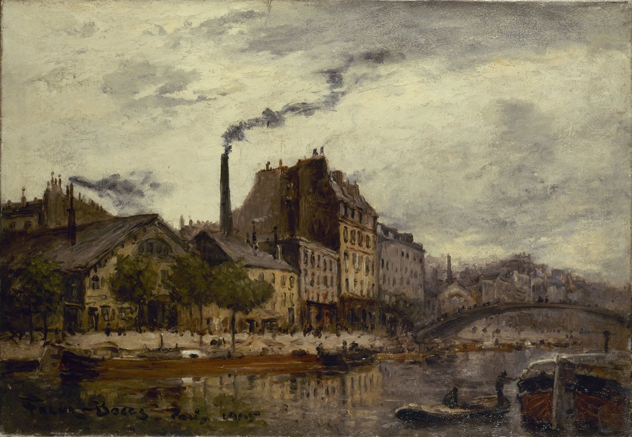 Canal Saint-Martin, quai de Valmy door Frank Myers Boggs