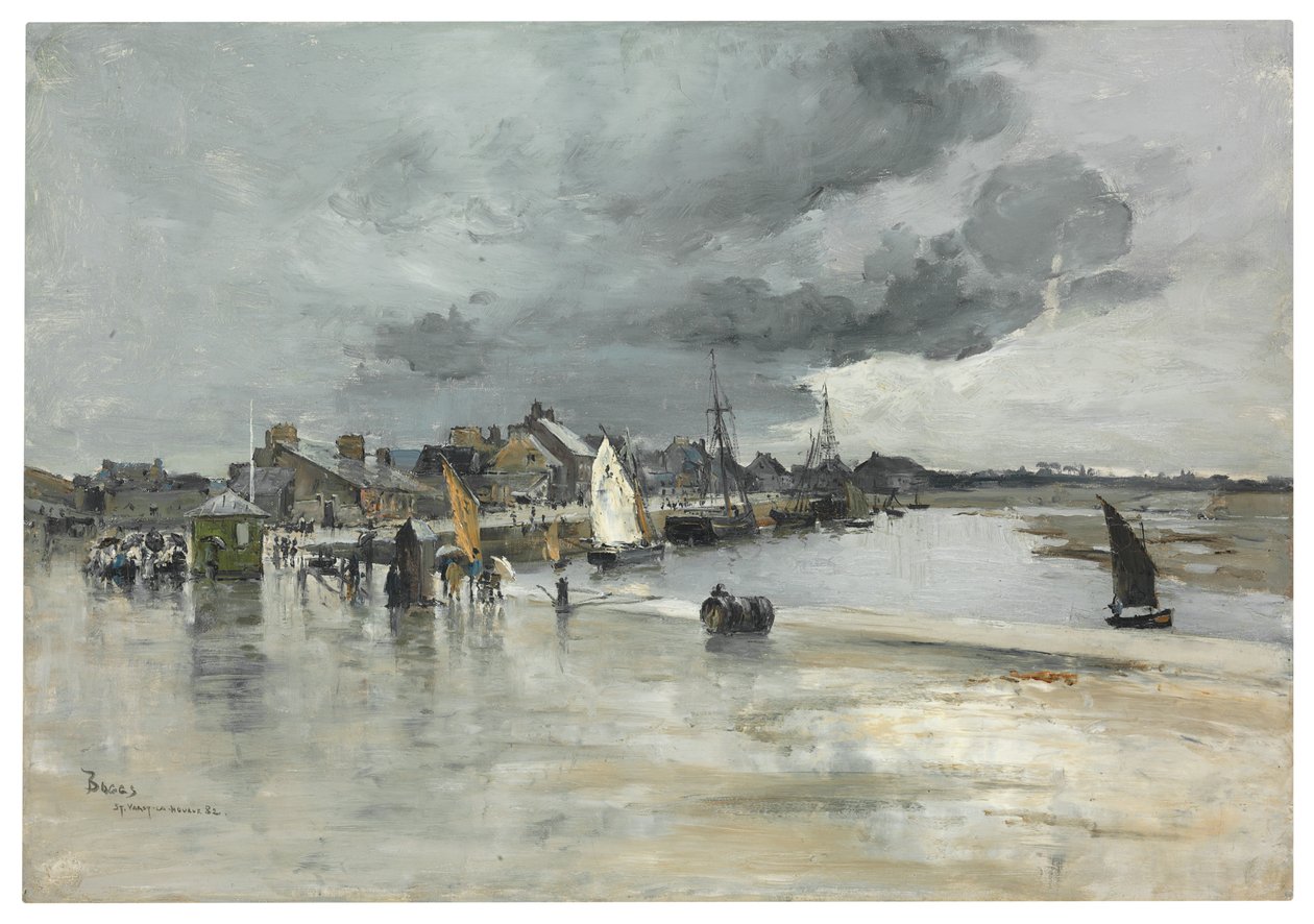 Haven in St. Vaast, Den Haag, 1882 door Frank Myers Boggs