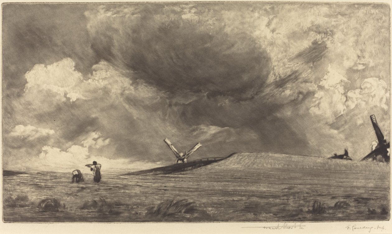 Een Sussex Down, 1898 door Frank Short