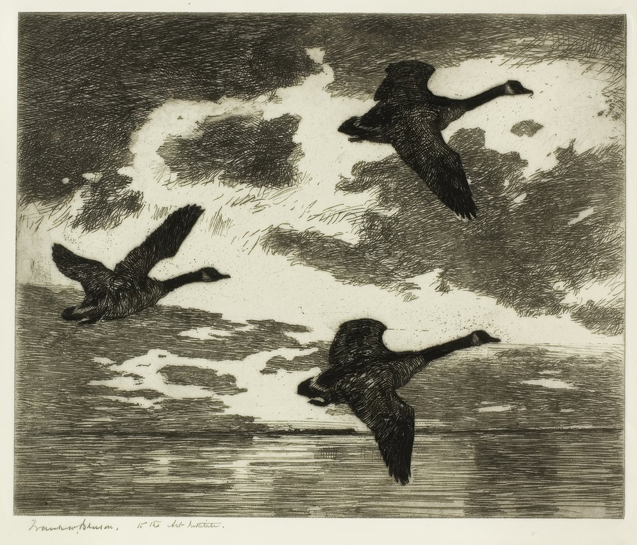 Bewolkte ochtend door Frank Weston Benson