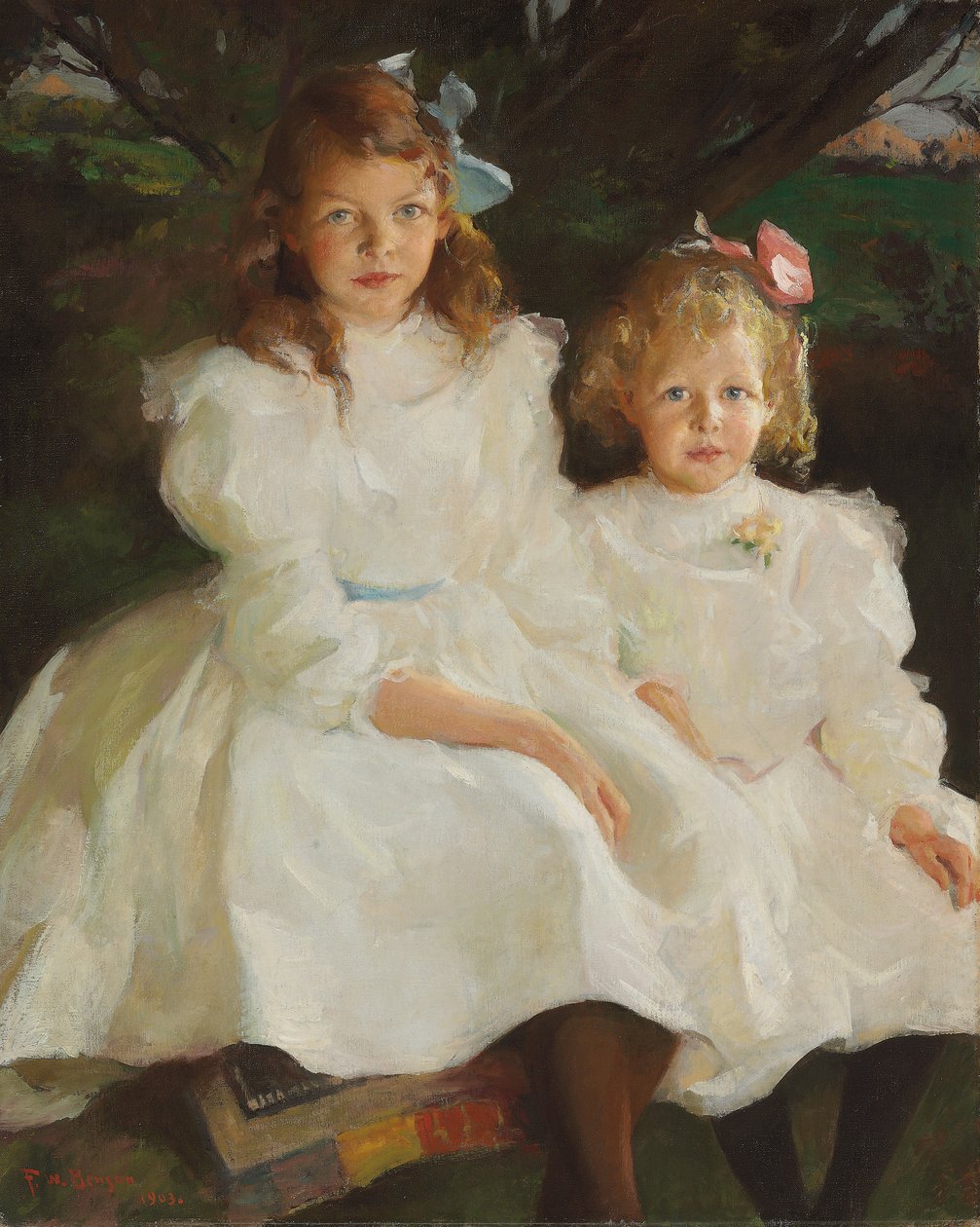 Twee Kleine Meisjes door Frank Weston Benson