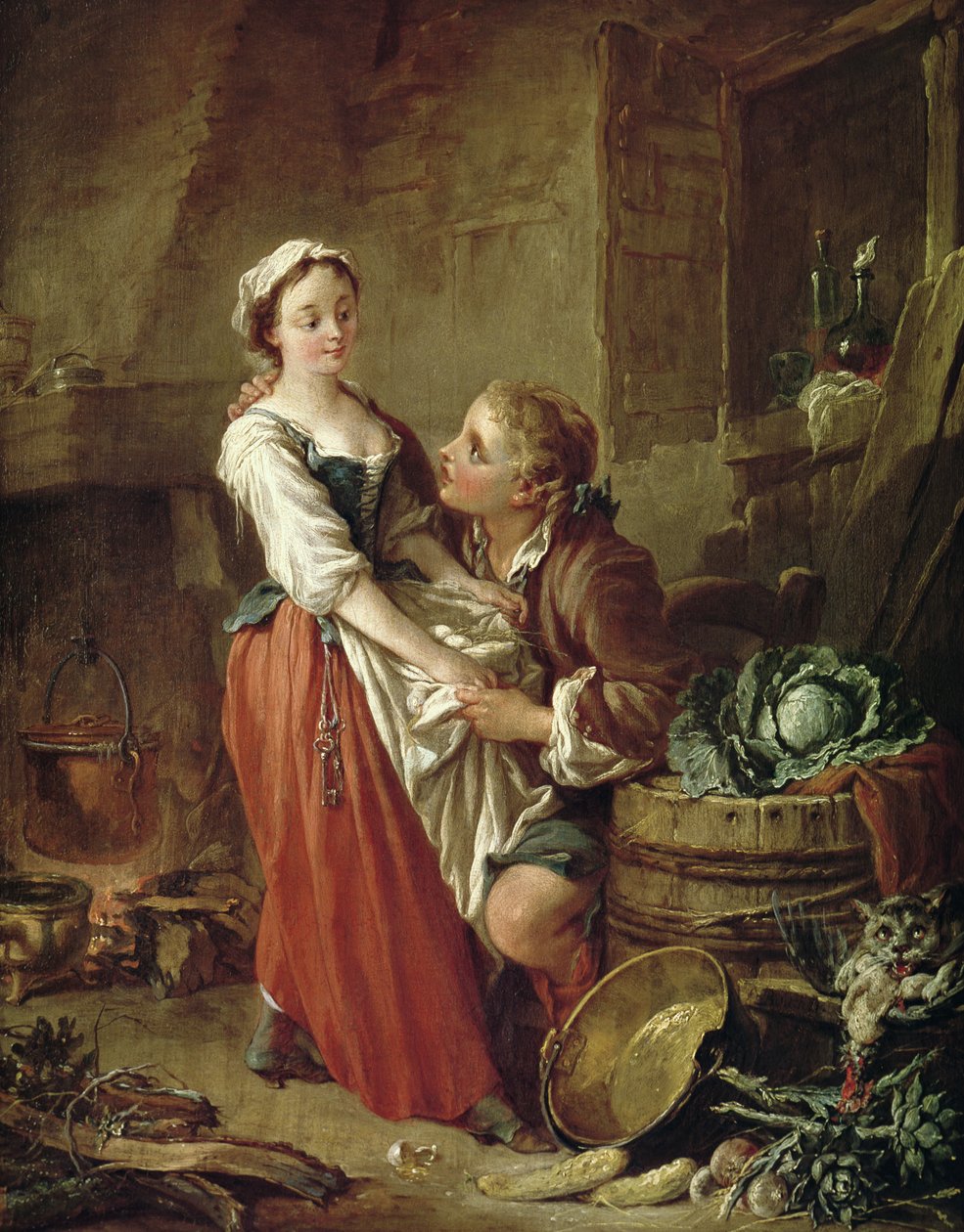 De Mooie Keukenmeid door François Boucher