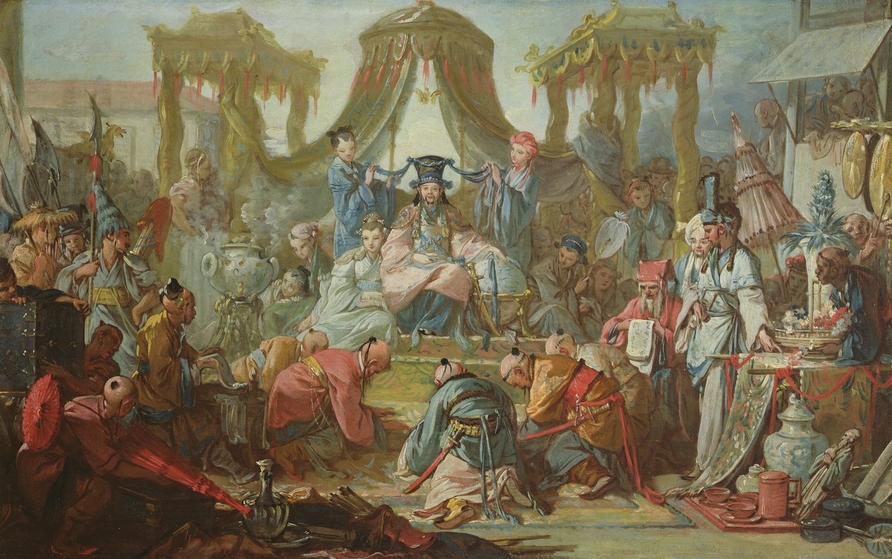 Het Chinese huwelijk, of een audiëntie bij de keizer van China, c.1742 door François Boucher