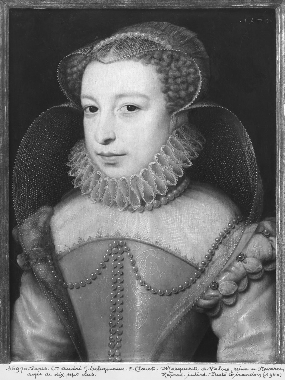 Marguerite de Valois (1553-1615) Koningin van Navarra, bekend als Koningin Margot, 17 jaar oud door François Clouet
