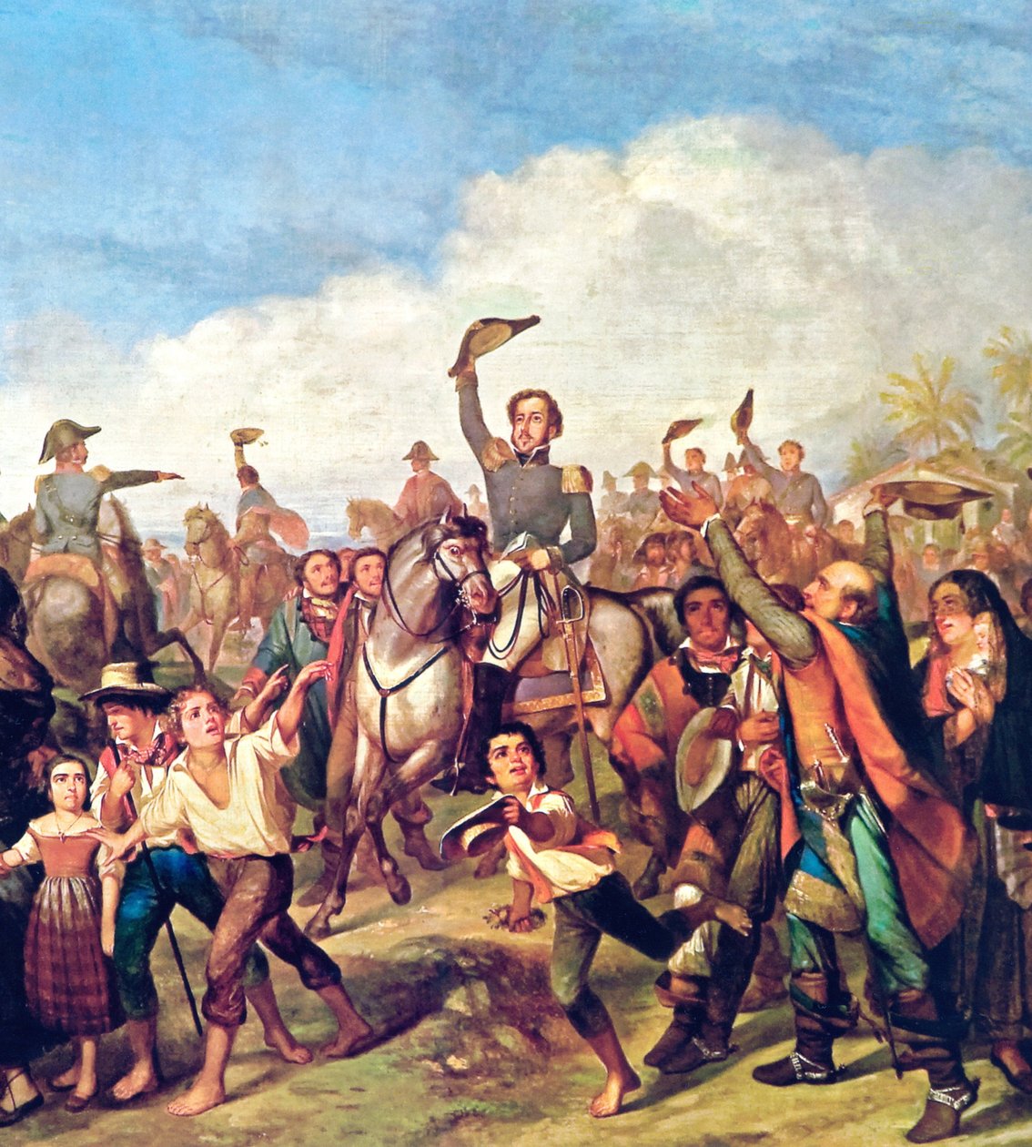 De proclamatie van de onafhankelijkheid door Francois Rene Moreau