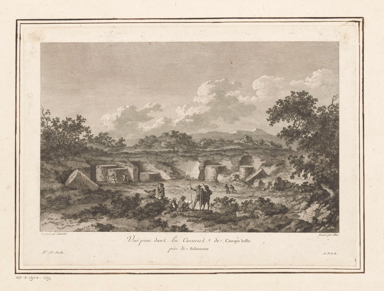 Gezicht op de steengroeve bij Campo Bello, Selinunte door François Allix