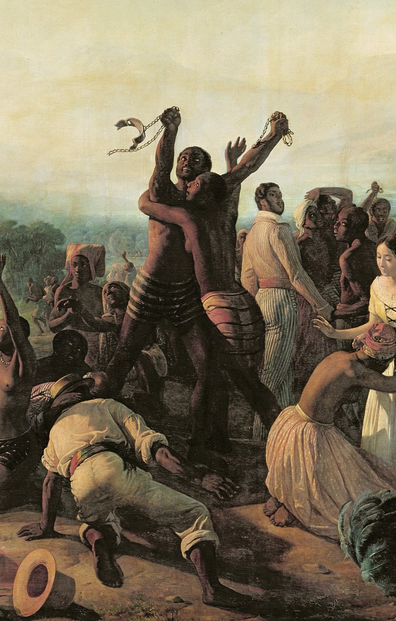 Proclamatie van de afschaffing van de slavernij in de Franse koloniën, 23 april 1848, 1849 door François Auguste Biard