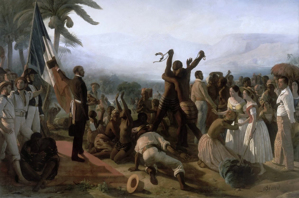 Afkondiging van de afschaffing van de slavernij in de Franse koloniën, 27 april 1848 door François Auguste Biard