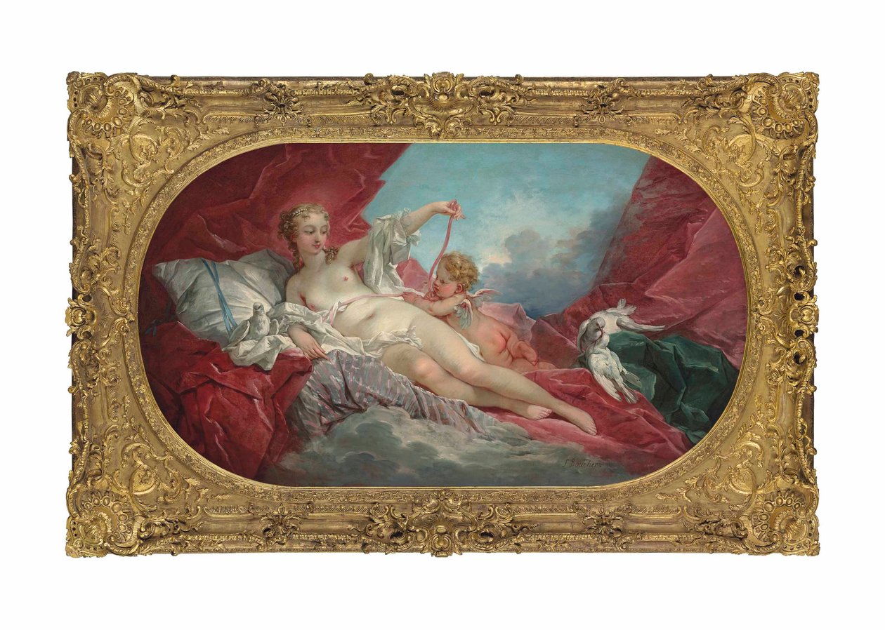 Boucher - Venus en Cupido door François Boucher