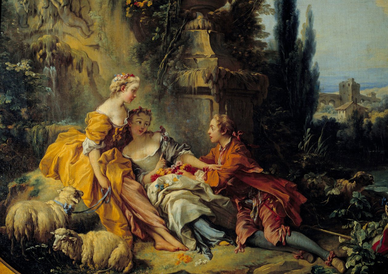 Gesprek op het platteland door François Boucher