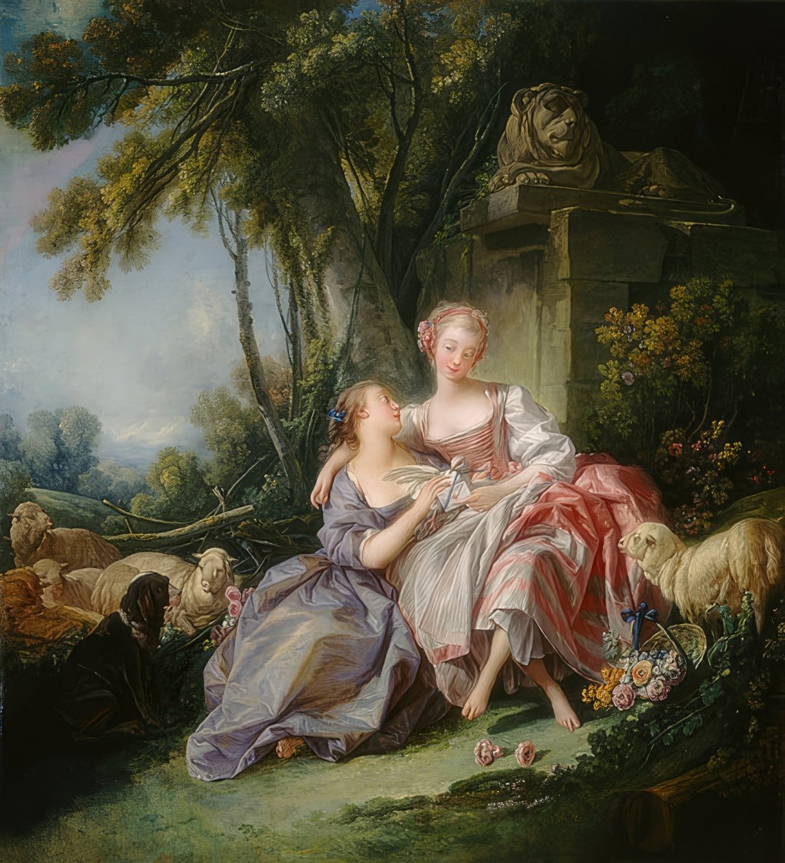 De liefdesbrief. 1750 door François Boucher