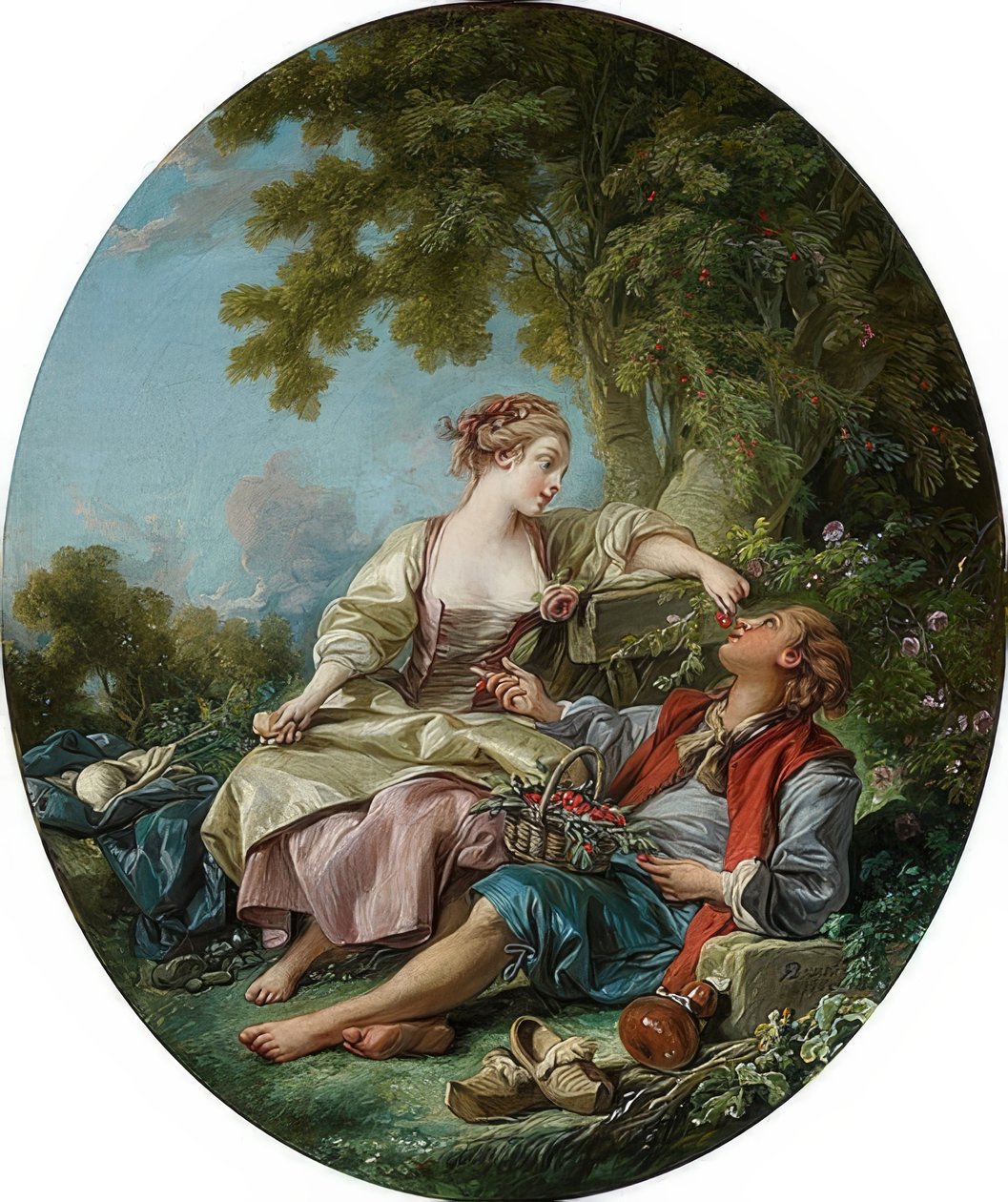 De klompen (Les Sabots). 1768 door François Boucher