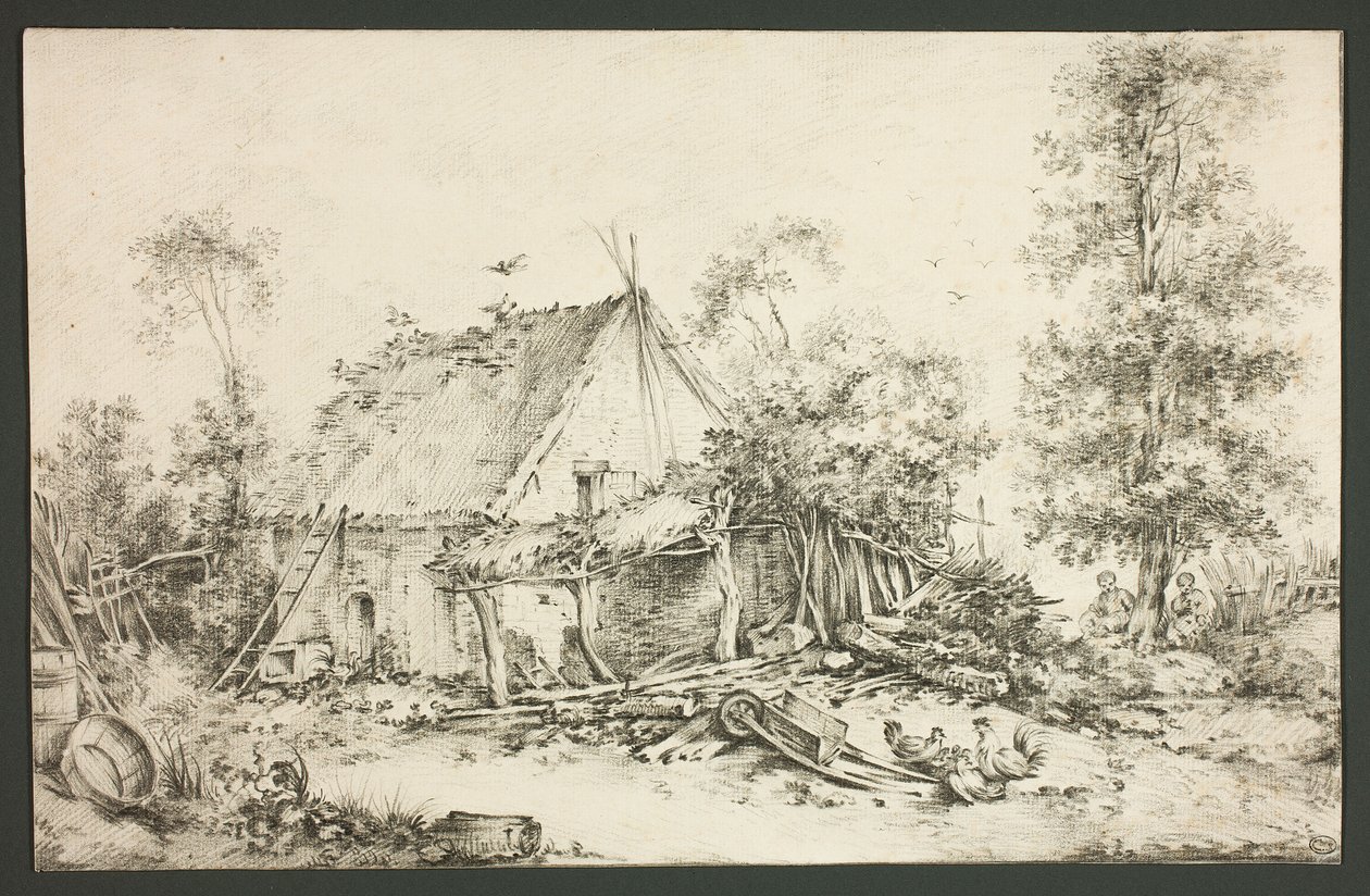 Boerderij Binnenplaats door François Boucher