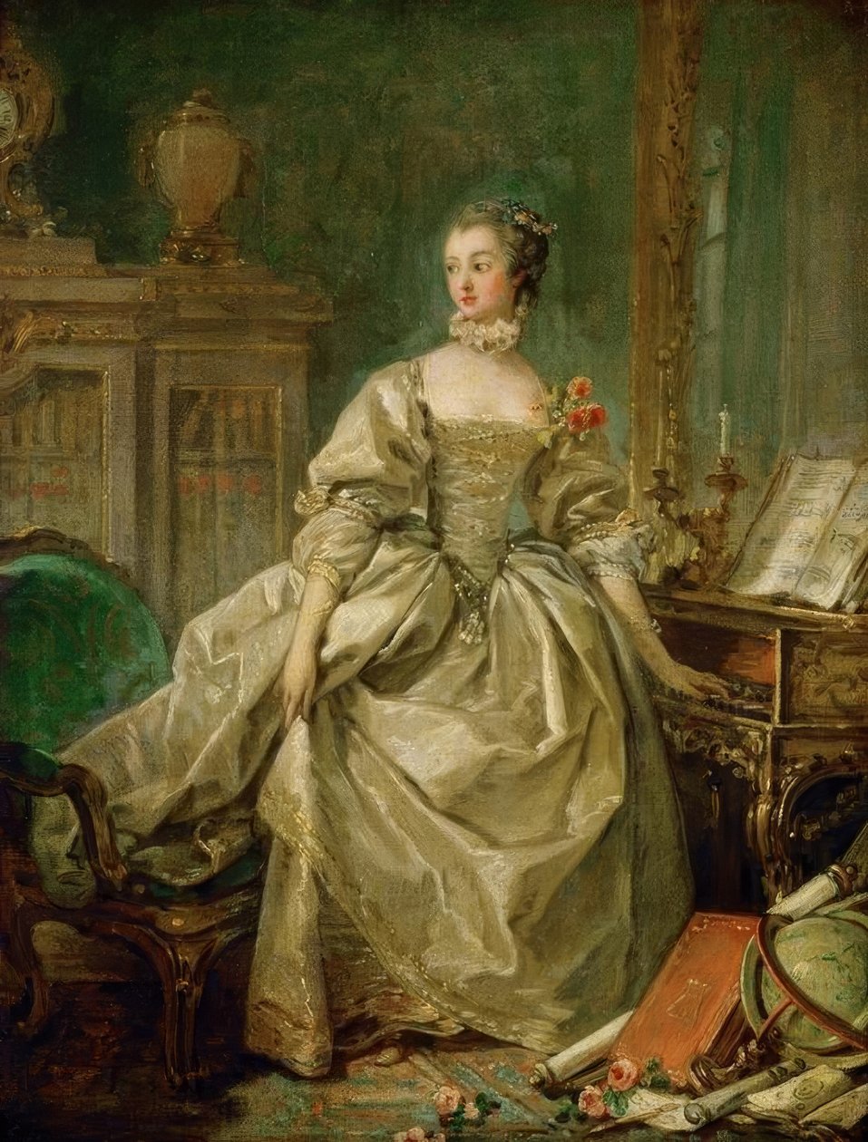 De markiezin van Pompadour door François Boucher
