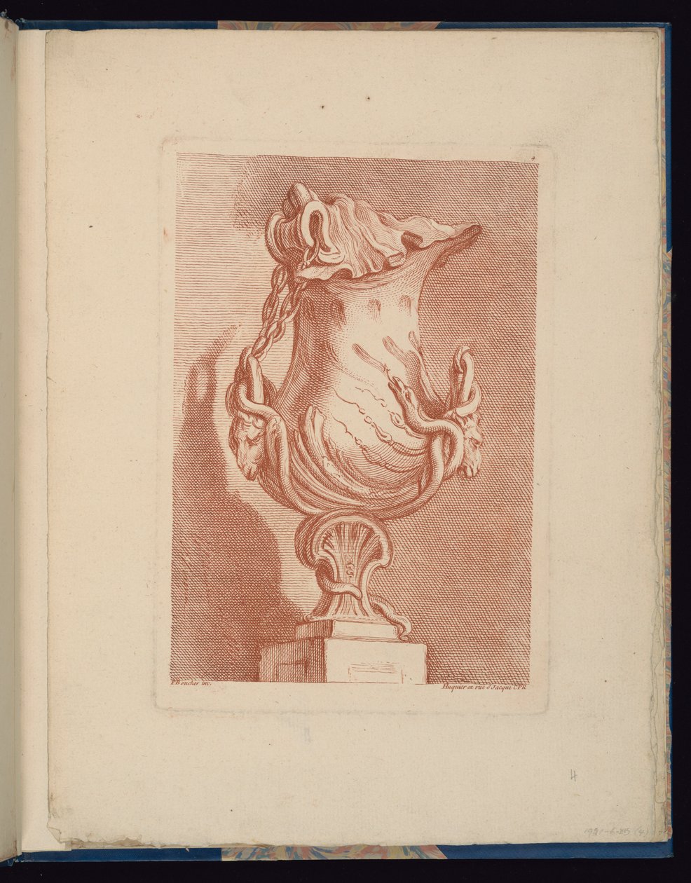 Plaat 4, Boek van vazen door François Boucher