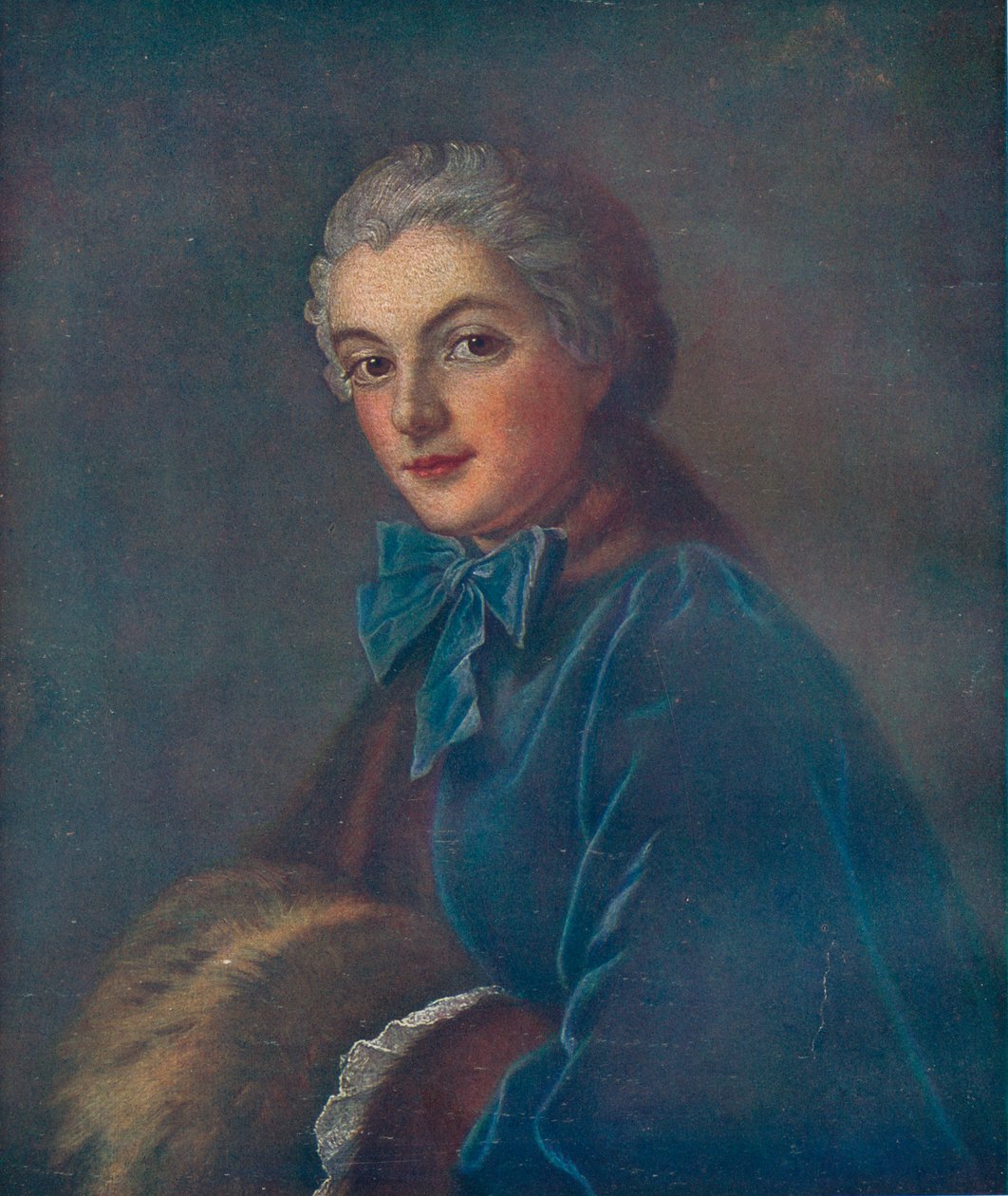 Portret van een jonge vrouw door François Boucher