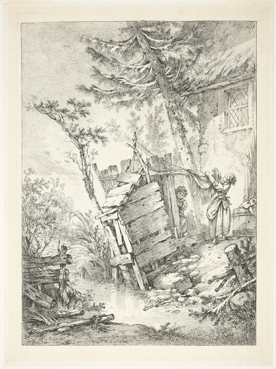De wasvrouw door François Boucher