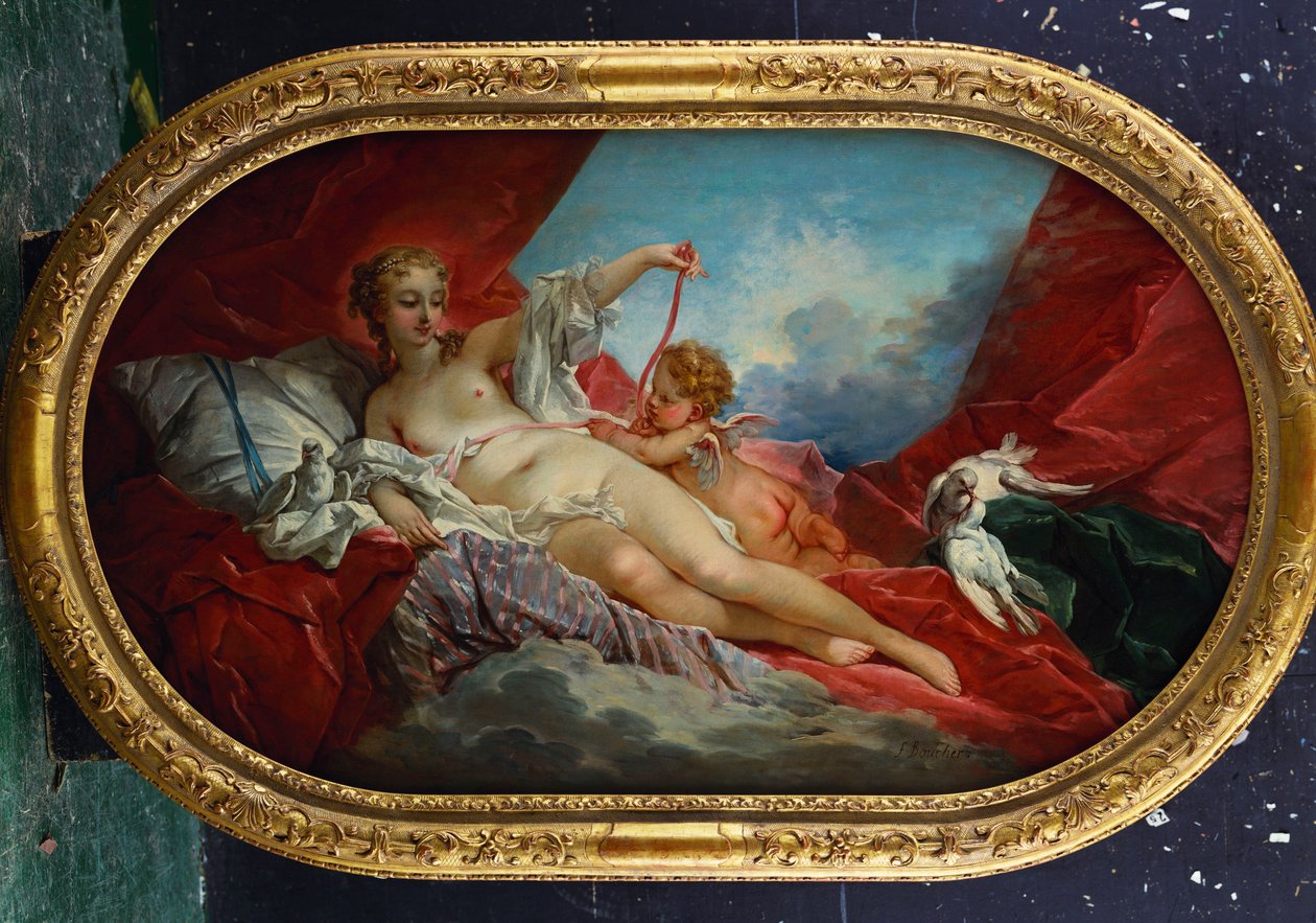 Venus en Cupido door François Boucher