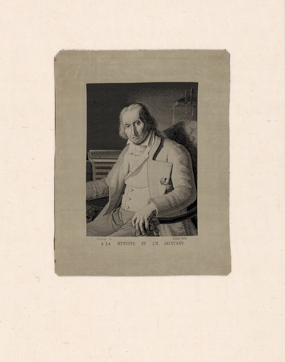 Portret van Joseph Marie Jacquard (1752-1834) door François Carquillat
