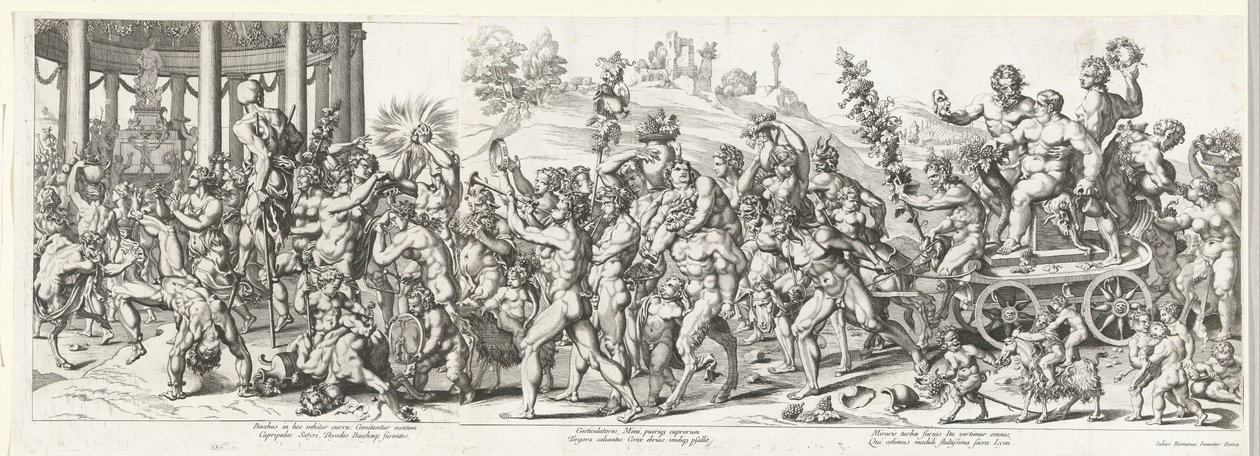 Triomf van Bacchus door François Chauveau (attributed to)