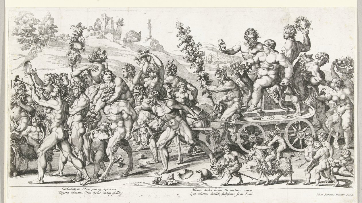 Triomf van Bacchus, rechterhelft door François Chauveau (attributed to)