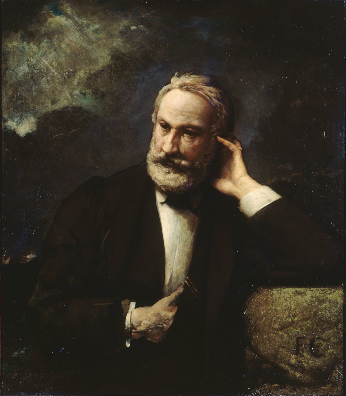 Portret van Victor Hugo 1802-1885, ca. 1868 door François Chifflart