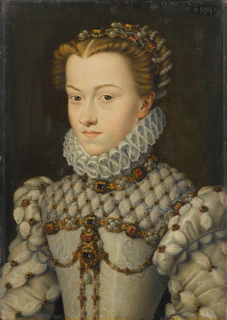 Elisabeth van Oostenrijk 1554-1592, Koningin van Frankrijk, ca. 1571-1572 door François Clouet