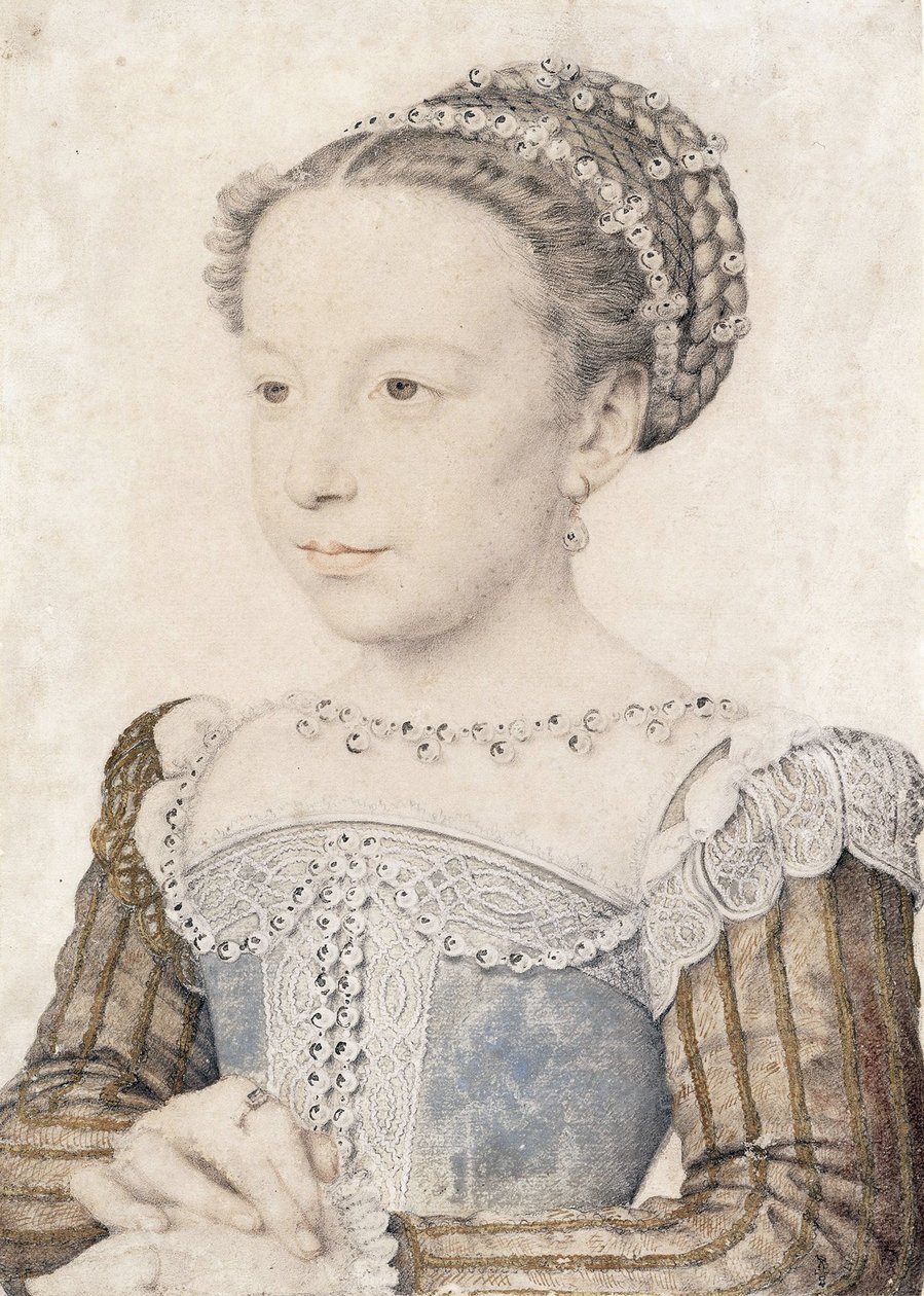 Portret van Margaretha van Valois, ca. 1559 door François Clouet