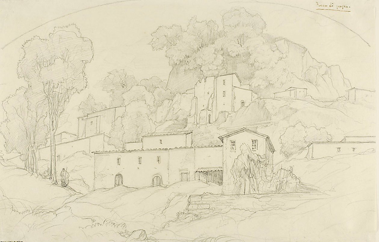 Rocca di Papa door François Edouard Bertin