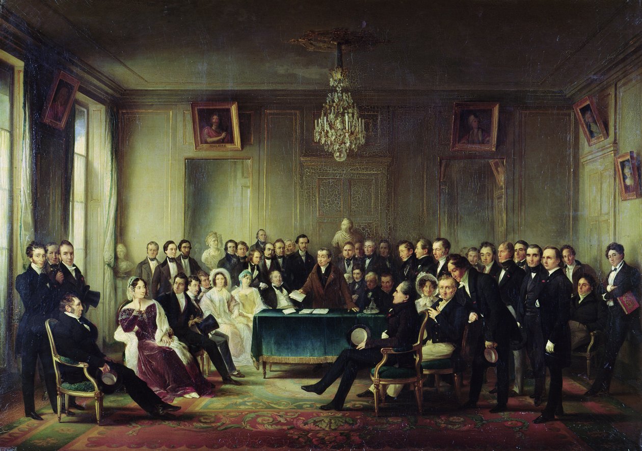 Francois Andrieux (1759-1833) leest zijn tragedie 