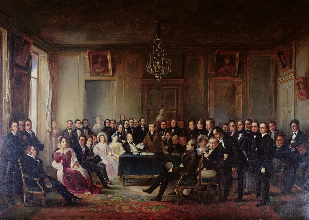Francois Andrieux (1759-1833) leest zijn tragedie 