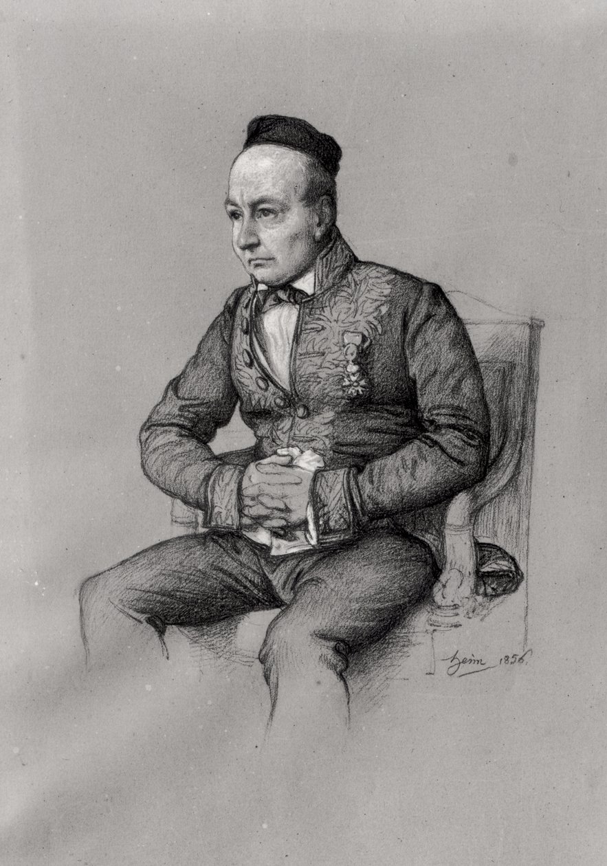 Portret van Charles Augustin Sainte-Beuve (1804-69) door François Joseph Heim