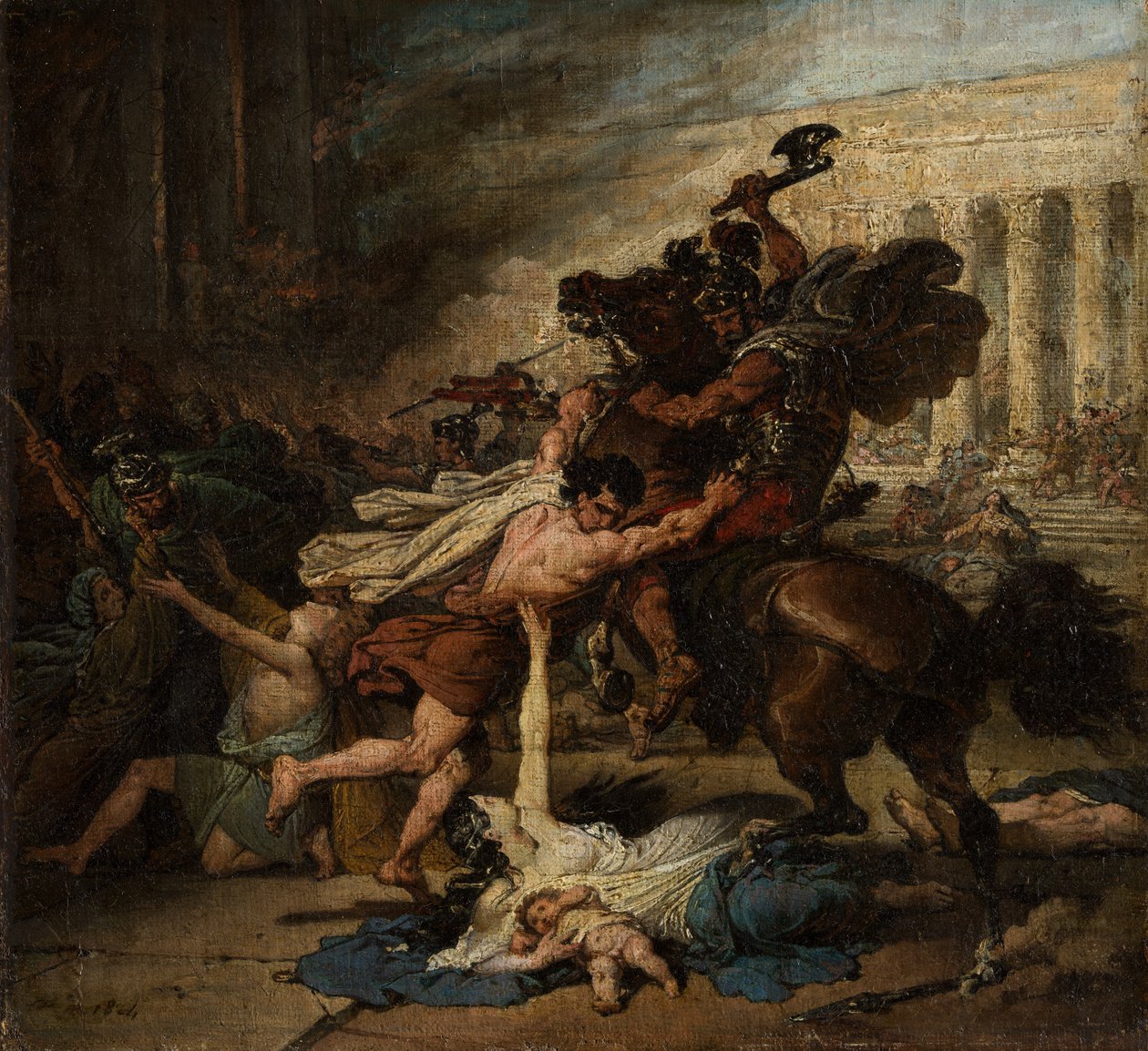 De Plundering van Jeruzalem door de Romeinen door François Joseph Heim